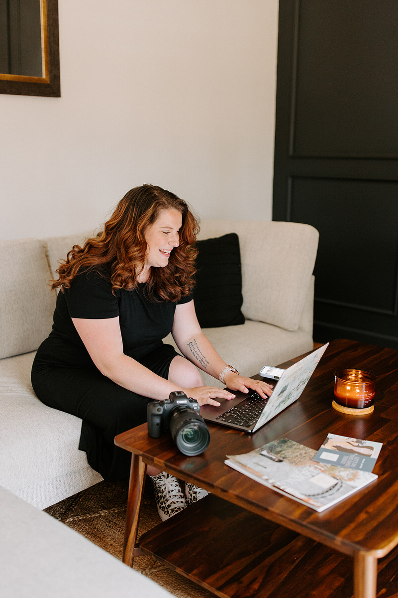 Creative professional branding photography with unique composition